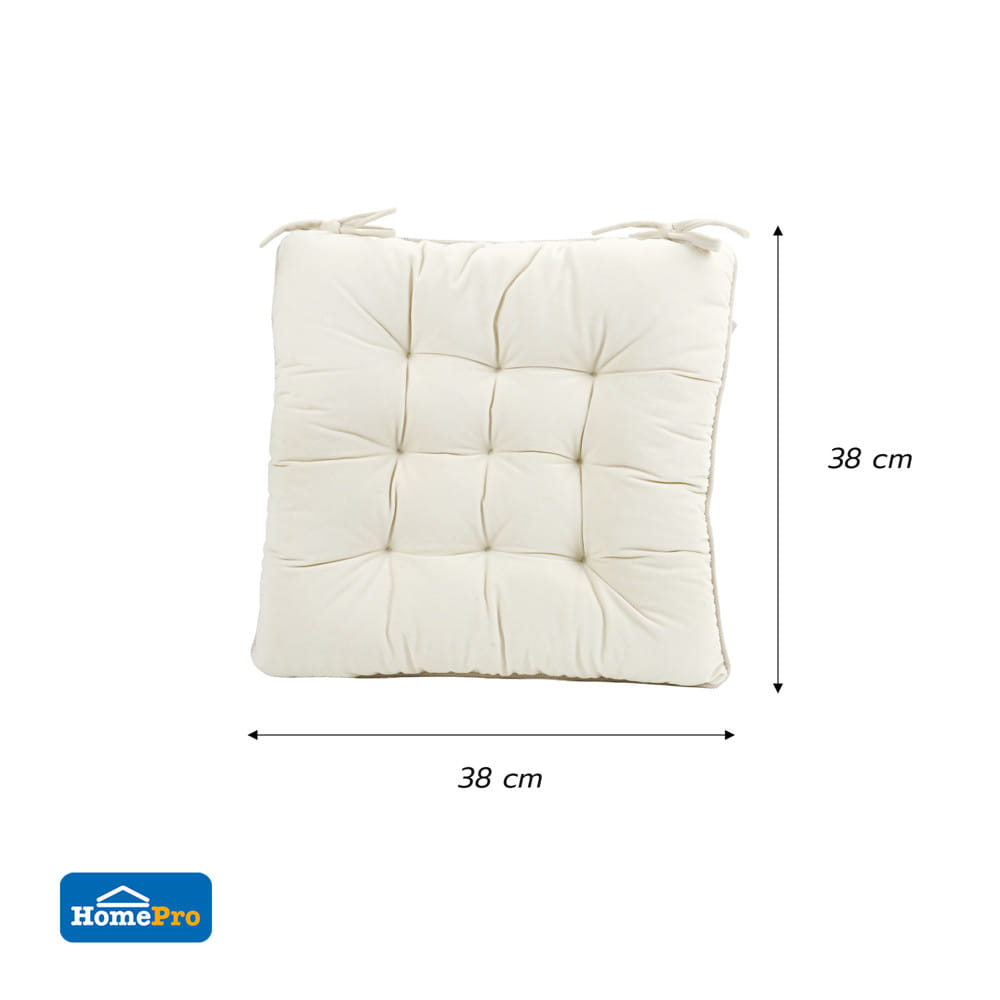 เบาะรองนั่ง HOME LIVING STYLE CRISP 15x15 นิ้ว สีครีม