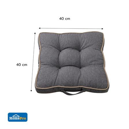 เบาะรองนั่ง HOME LIVING STYLE CREST 16x16 นิ้ว สีเทา_1