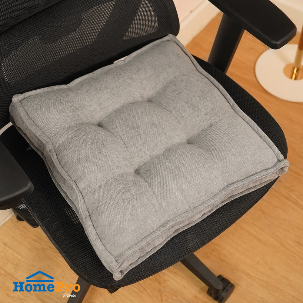 เบาะรองนั่ง HOME LIVING STYLE COZY 16x16 นิ้ว สีเทา