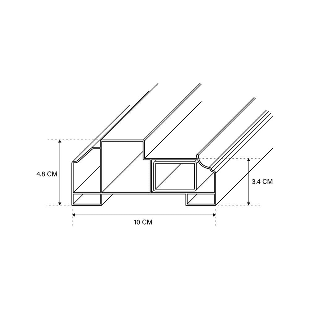 วงกบประตู UPVC NAPA MODERN 90x200 ซม. สีขาว