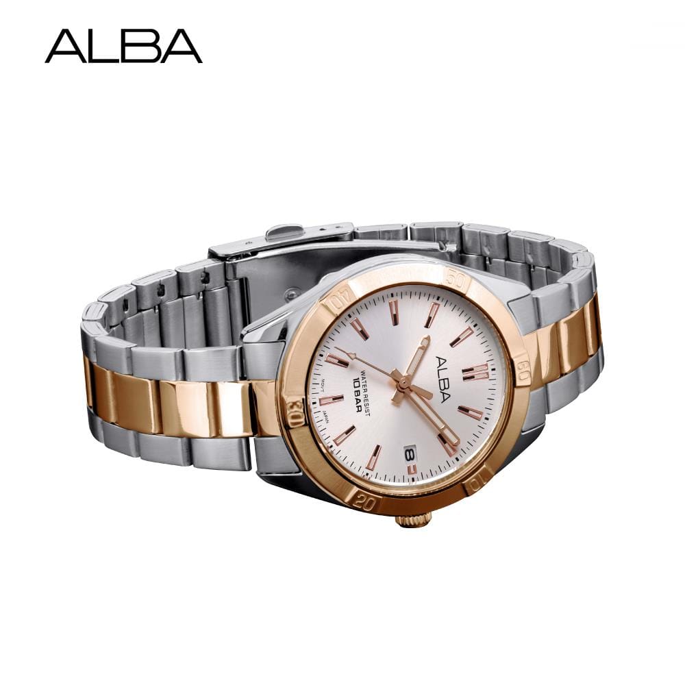 นาฬิกาข้อมือผู้หญิง ALBA รุ่น AG8M90X ขนาด 35.5 มม. สีขาว