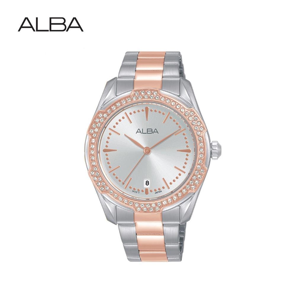 นาฬิกาข้อมือผู้หญิง ALBA รุ่น AG8N30X ขนาด 36 มม. สีเงิน