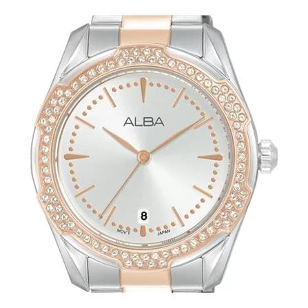 นาฬิกาข้อมือผู้หญิง ALBA รุ่น AG8N30X ขนาด 36 มม. สีเงิน_1