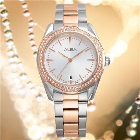 นาฬิกาข้อมือผู้หญิง ALBA รุ่น AG8N30X ขนาด 36 มม. สีเงิน_3