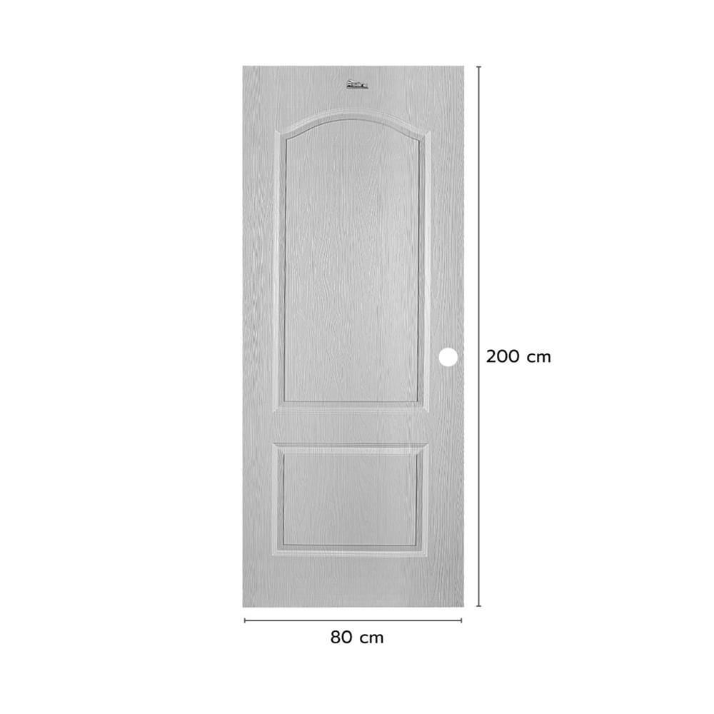 ประตูภายนอก UPVC เจาะลูกบิด ASARA A913 80x200 ซม. สีเทา