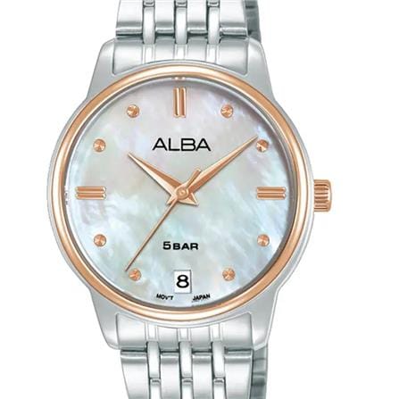 นาฬิกาข้อมือผู้หญิง ALBA รุ่น AG8Q74X ขนาด 28 มม. สีขาวมุก_1