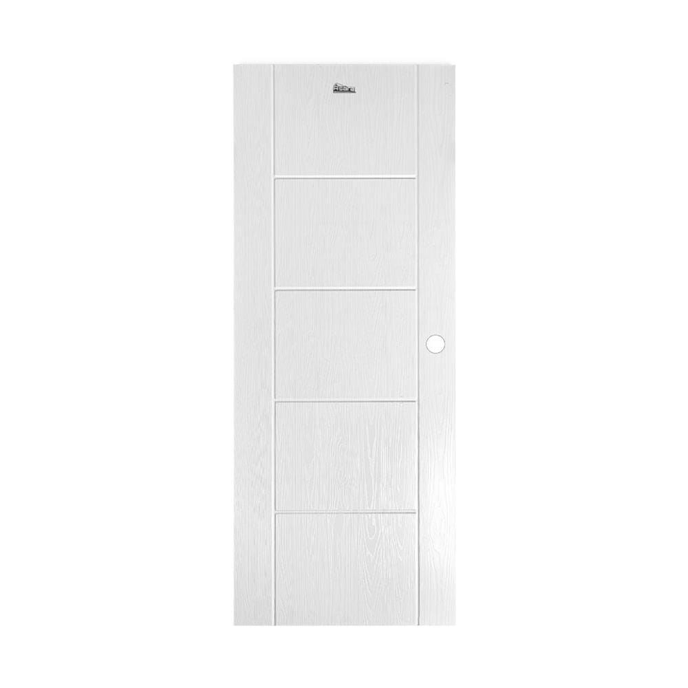 ประตูภายนอก UPVC เจาะลูกบิด ASARA A915 80x200 ซม. สีขาว