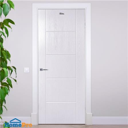 ประตูภายนอก UPVC เจาะลูกบิด ASARA A915 80x200 ซม. สีขาว_2