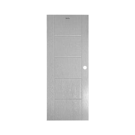 ประตูภายนอก UPVC เจาะลูกบิด ASARA A915 80x200 ซม. สีเทา_0