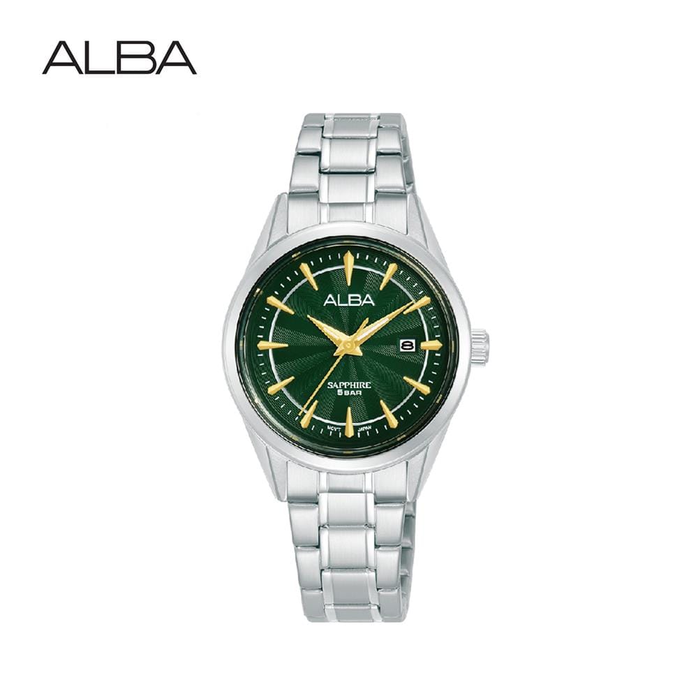 นาฬิกาข้อมือผู้หญิง ALBA รุ่น AH7CJ3X ขนาด 29.5 มม. สีเขียว