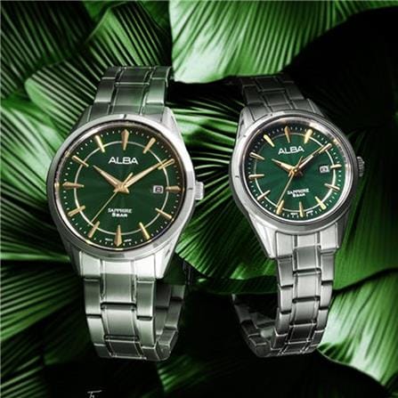 นาฬิกาข้อมือผู้หญิง ALBA รุ่น AH7CJ3X ขนาด 29.5 มม. สีเขียว_3