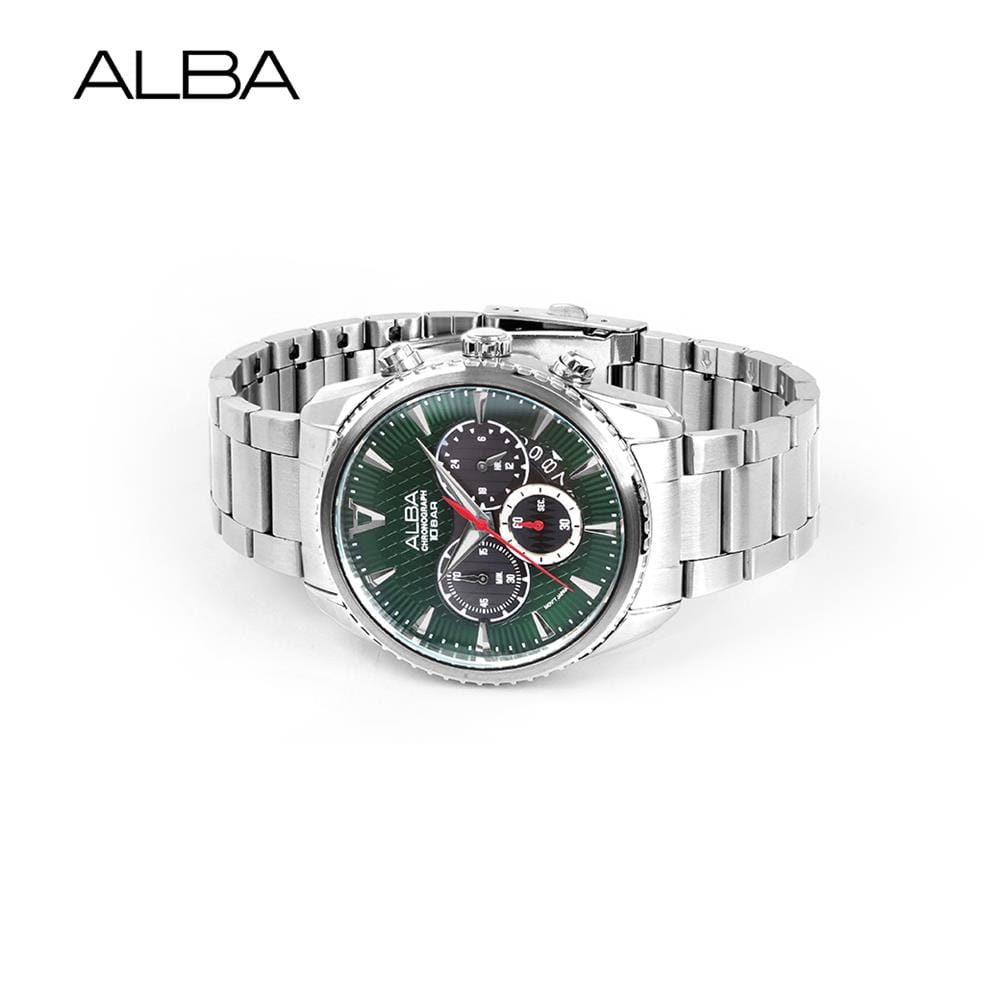 นาฬิกาข้อมือผู้ชาย ALBA รุ่น AT3J13X ขนาด 43 มม. สีเขียว