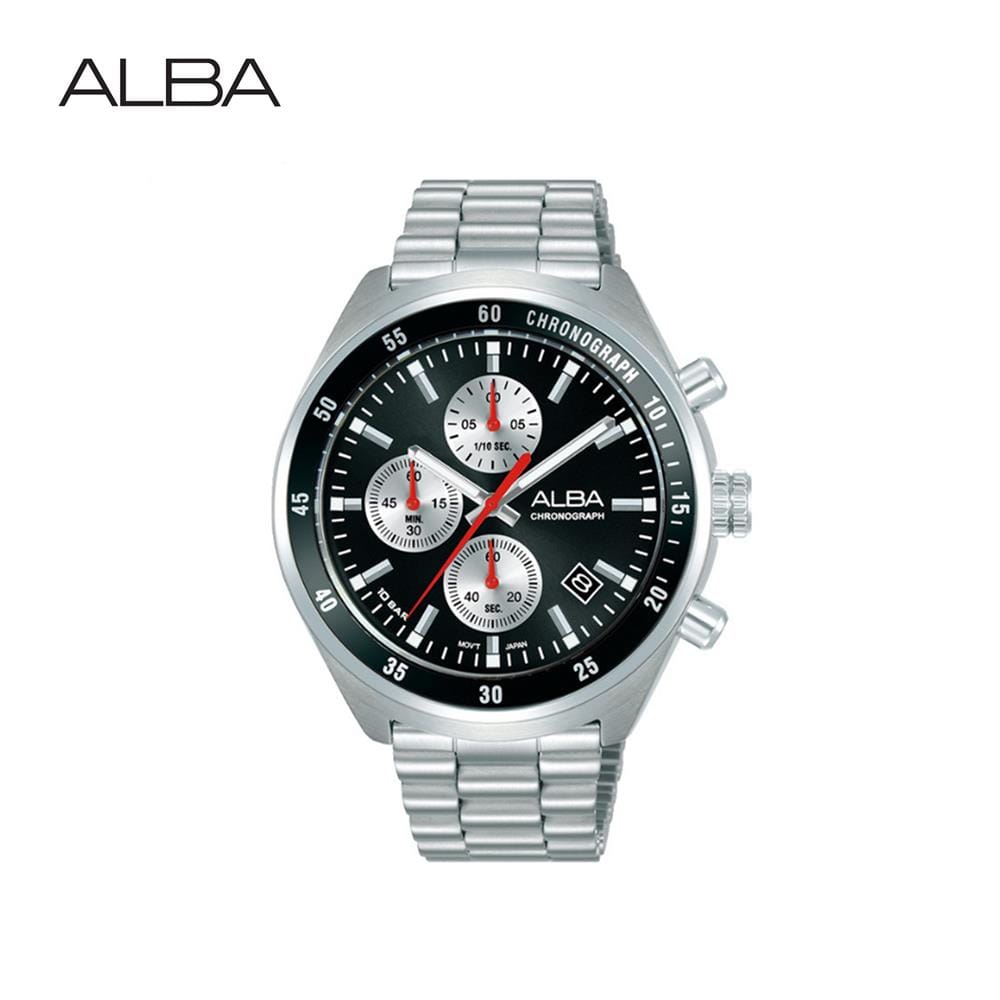 นาฬิกาข้อมือผู้ชาย ALBA รุ่น AM3A33X ขนาด 43 มม. สีดำ