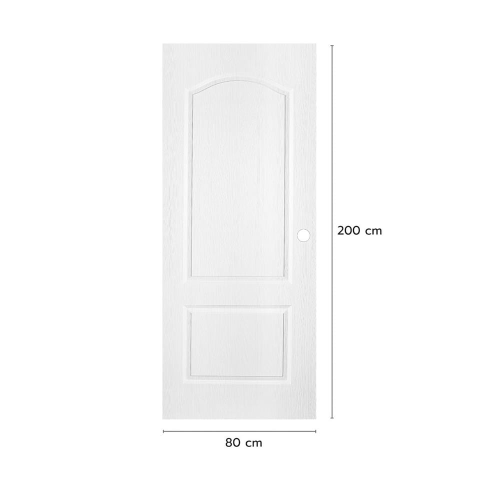 ประตูภายนอก UPVC เจาะลูกบิด ASARA A913 80x200 ซม. สีขาว