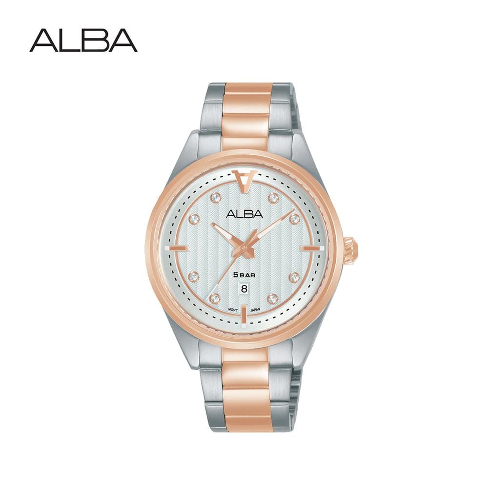 นาฬิกาข้อมือผู้หญิง ALBA รุ่น AH7AX4X ขนาด 34 มม. สีขาว