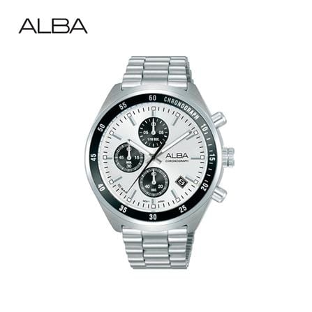 นาฬิกาข้อมือผู้ชาย ALBA รุ่น AM3A35X ขนาด 43 มม. สีเงิน