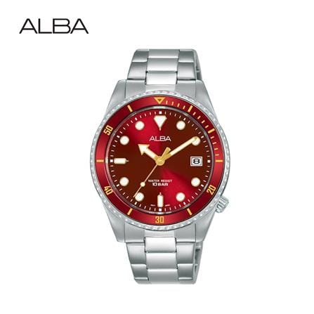 นาฬิกาข้อมือผู้หญิง ALBA รุ่น AG8L39X ขนาด 36 มม. สีแดง