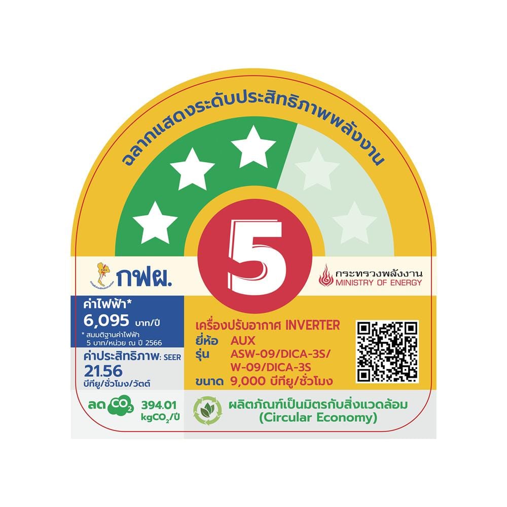 แอร์ผนัง AUX ASW-09/DICA-3S-PRO 9000 บีทียู อินเวอร์เตอร์