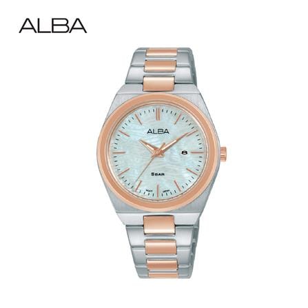 นาฬิกาข้อมือผู้หญิง ALBA รุ่น AH7DK0X ขนาด 32 มม. สีขาวมุก