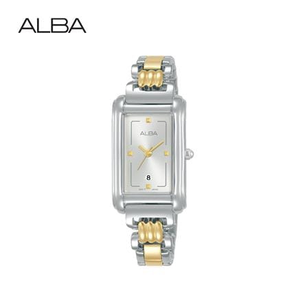 นาฬิกาข้อมือผู้หญิง ALBA รุ่น AH7DB5X21X ขนาด 34 มม. สีขาวเงิน_0