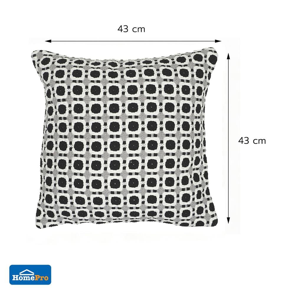 หมอนอิง HOME LIVING STYLE LEAFY 17x17 นิ้ว สีดำ