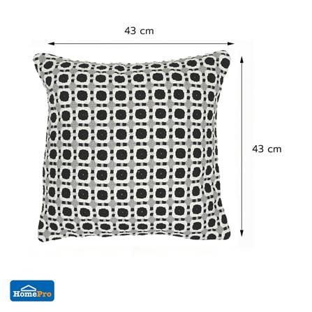 หมอนอิง HOME LIVING STYLE LEAFY 17x17 นิ้ว สีดำ_7