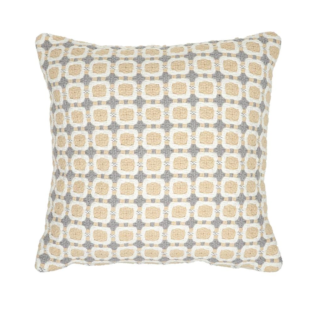 หมอนอิง HOME LIVING STYLE LEAFY 17x17 นิ้ว สีครีม