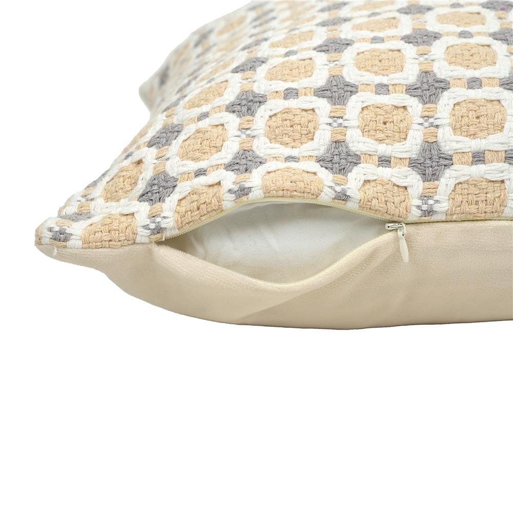 หมอนอิง HOME LIVING STYLE LEAFY 17x17 นิ้ว สีครีม
