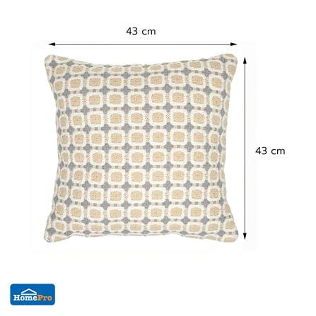 หมอนอิง HOME LIVING STYLE LEAFY 17x17 นิ้ว สีครีม_6