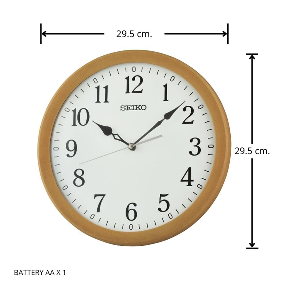 นาฬิกาแขวน SEIKO CLOCKS QXA866B 11.6 นิ้ว สี WHITE/LIGHT BROWN