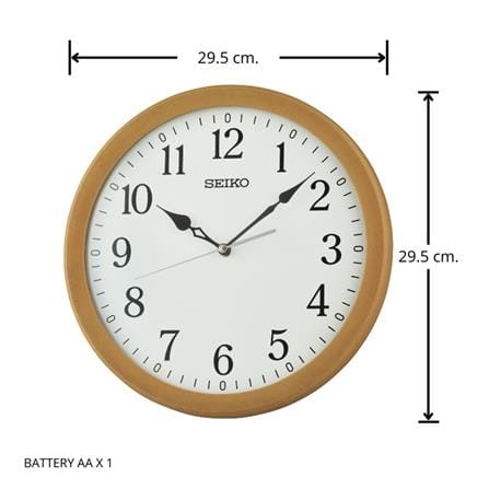 นาฬิกาแขวน SEIKO CLOCKS QXA866B 11.6 นิ้ว สี WHITE/LIGHT BROWN_3