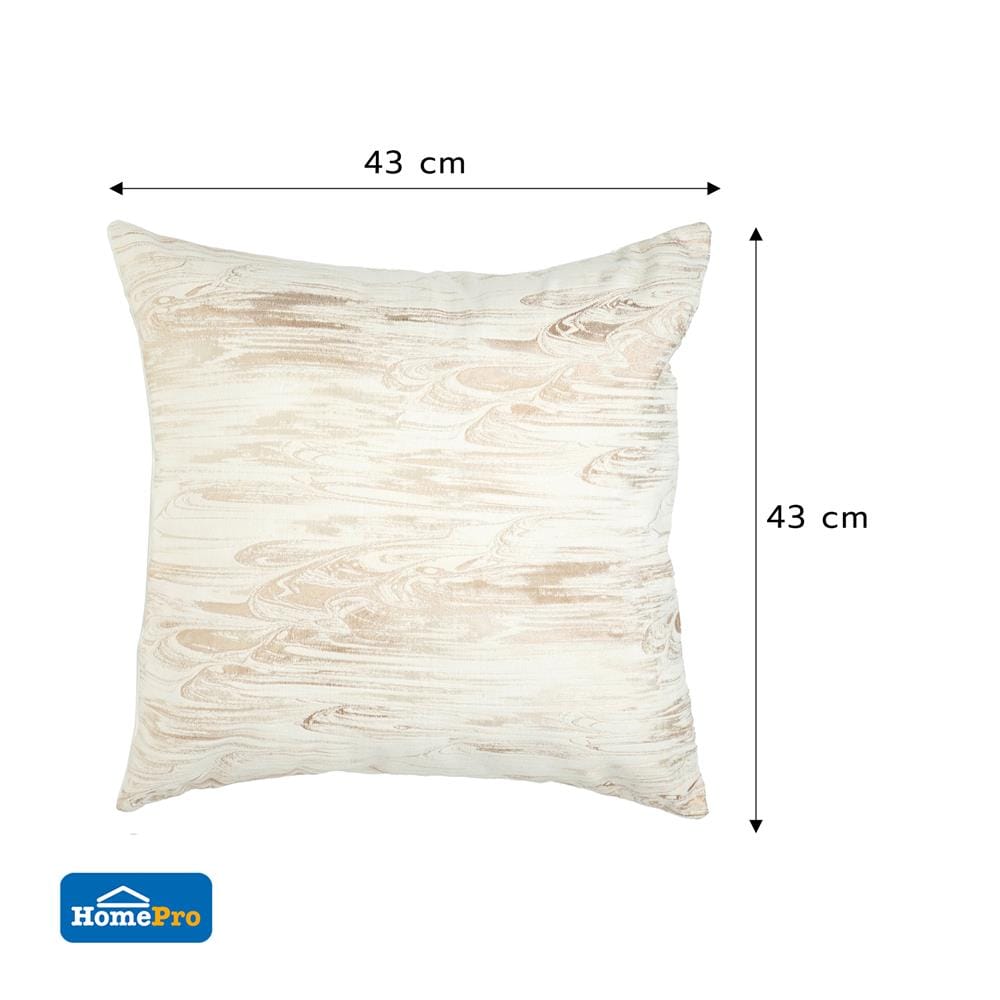 หมอนอิง HOME LIVING STYLE MARBLED 17x17 นิ้ว สีครีม