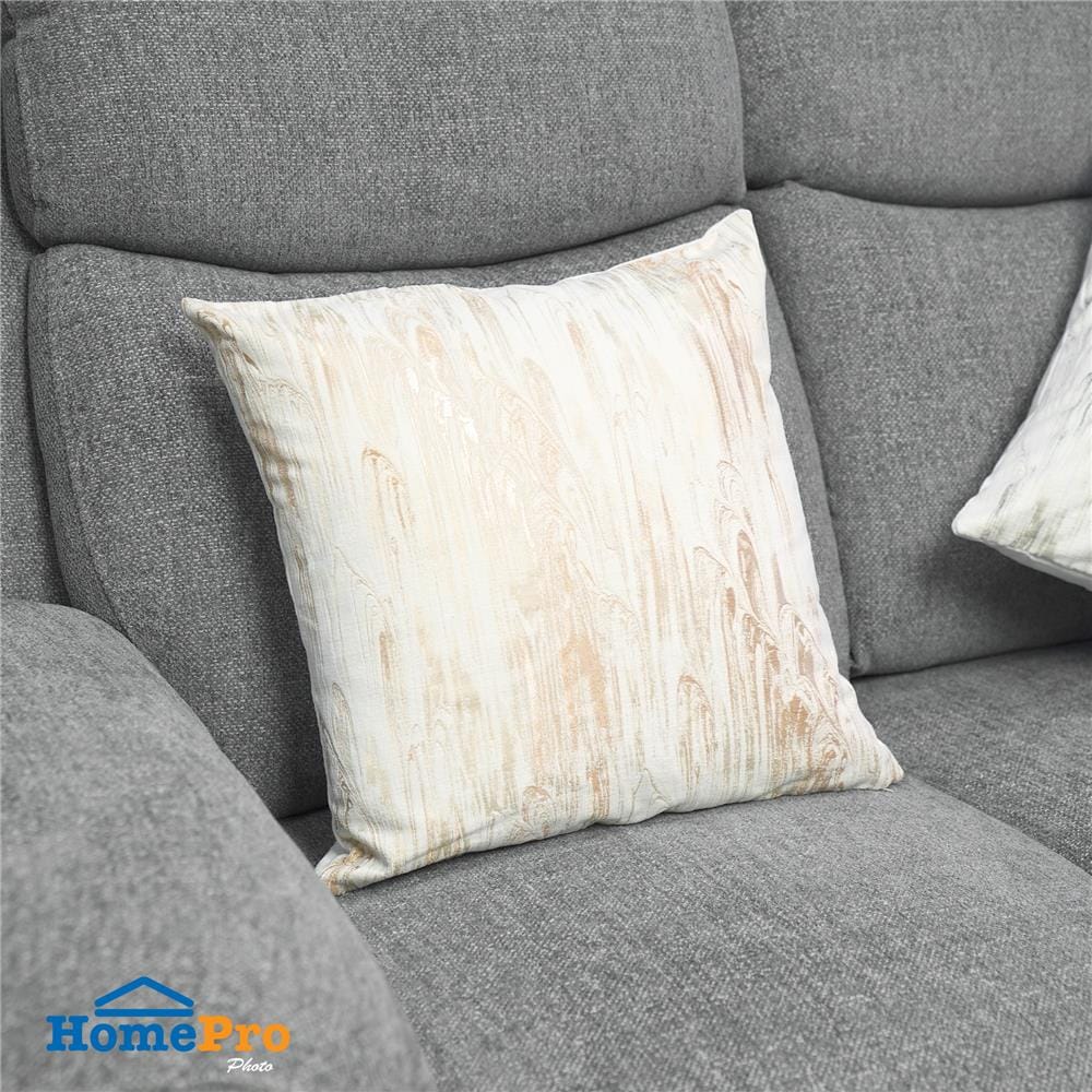 หมอนอิง HOME LIVING STYLE MARBLED 17x17 นิ้ว สีครีม