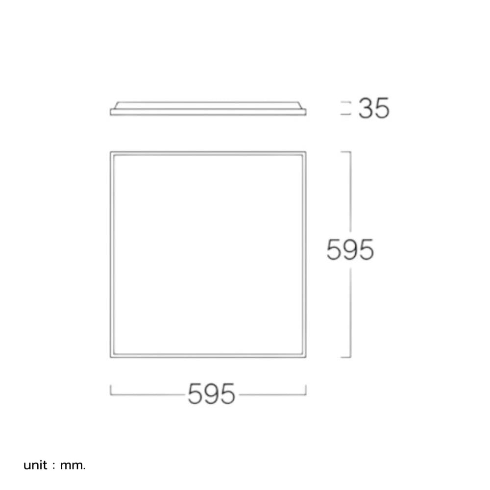 โคมฝังฝ้า LED LUMAX PANEL ERBPL 36 วัตต์ 60x60 ซม. DAYLIGHT