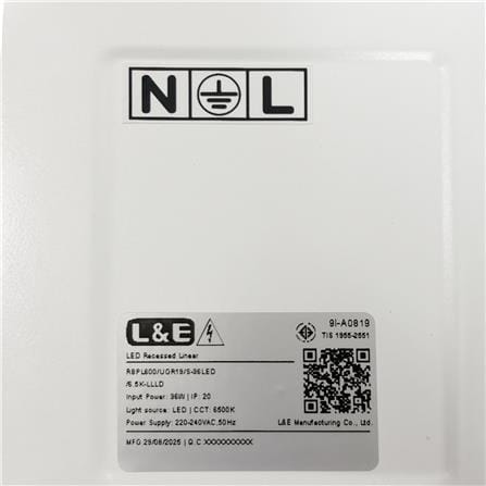 โคมฝังฝ้า LED LUMAX PANEL ERBPL 36 วัตต์ 60x60 ซม. DAYLIGHT_4