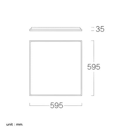 โคมฝังฝ้า LED LUMAX PANEL ERBPL 36 วัตต์ 60x60 ซม. DAYLIGHT_3