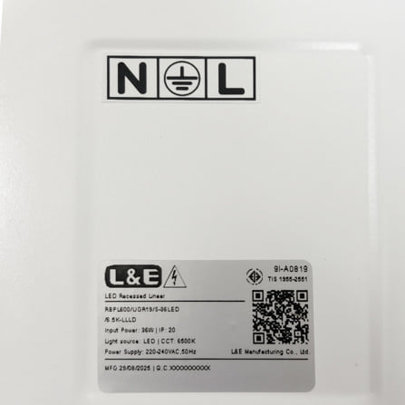 โคมฝังฝ้า LED LUMAX PANEL ERBPL 36 วัตต์ 60x60 ซม. DAYLIGHT_4