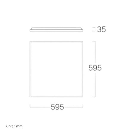 โคมฝังฝ้า LED LUMAX PANEL ERBPL 36 วัตต์ 60x60 ซม. DAYLIGHT_3