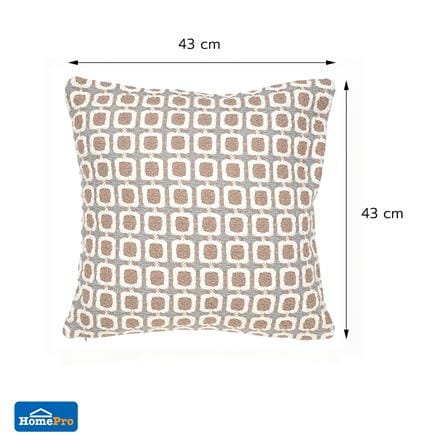 หมอนอิง HOME LIVING STYLE LEAFY 17x17 นิ้ว สีน้ำตาล_7