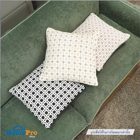 หมอนอิง HOME LIVING STYLE LEAFY 17x17 นิ้ว สีน้ำตาล_6
