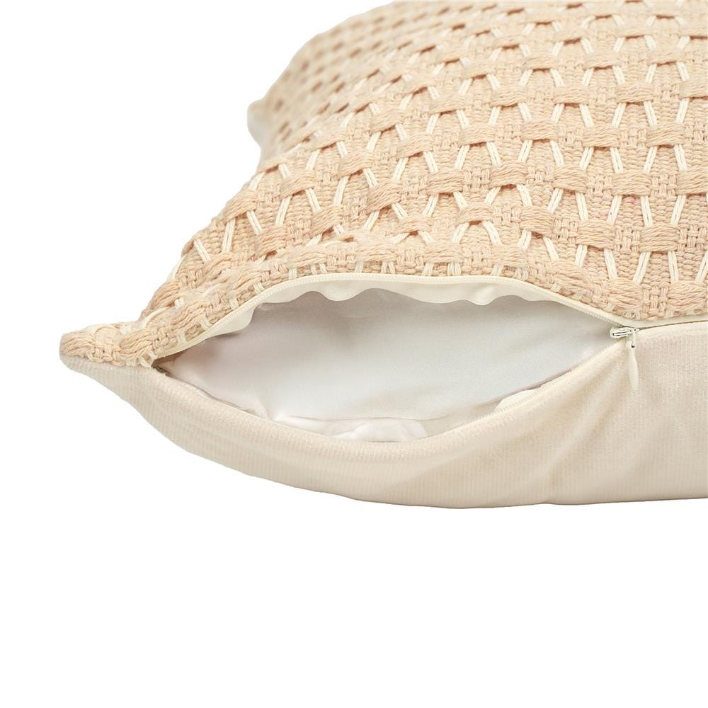 หมอนอิง HOME LIVING STYLE WICKER 17x17 นิ้ว สีครีม
