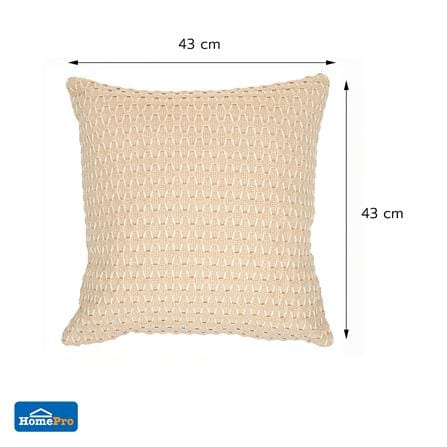 หมอนอิง HOME LIVING STYLE WICKER 17x17 นิ้ว สีครีม_7