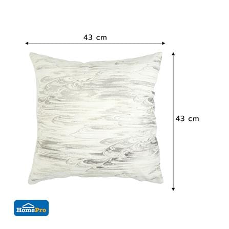 หมอนอิง HOME LIVING STYLE MARBLED 17x17 นิ้ว สีเทา_7