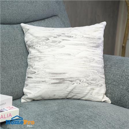 หมอนอิง HOME LIVING STYLE MARBLED 17x17 นิ้ว สีเทา_5