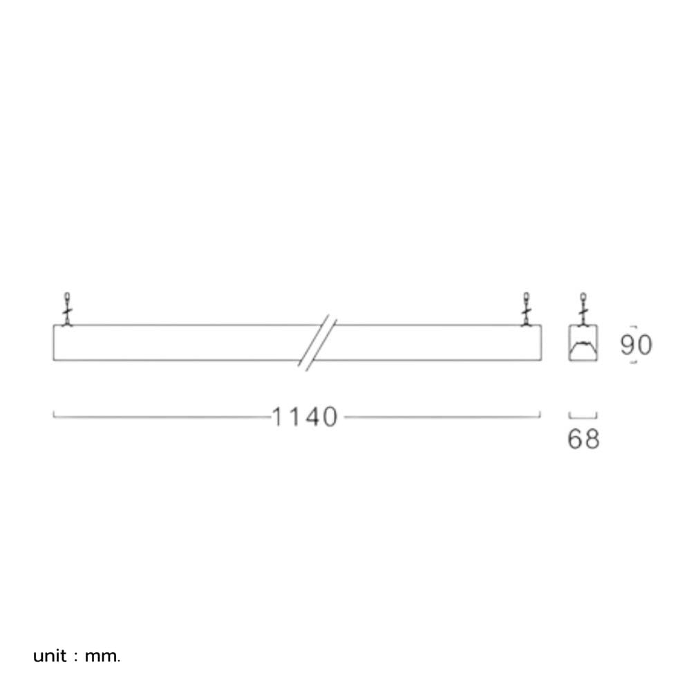 โคมติดลอย LED L&E 9H-A2508 22 วัตต์ COOL WHITE
