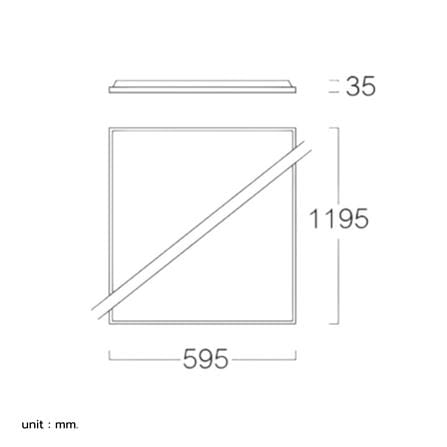 โคมฝังฝ้า LED LUMAX PANEL ERBPL 36 วัตต์ 60x120 ซม. DAYLIGHT_3