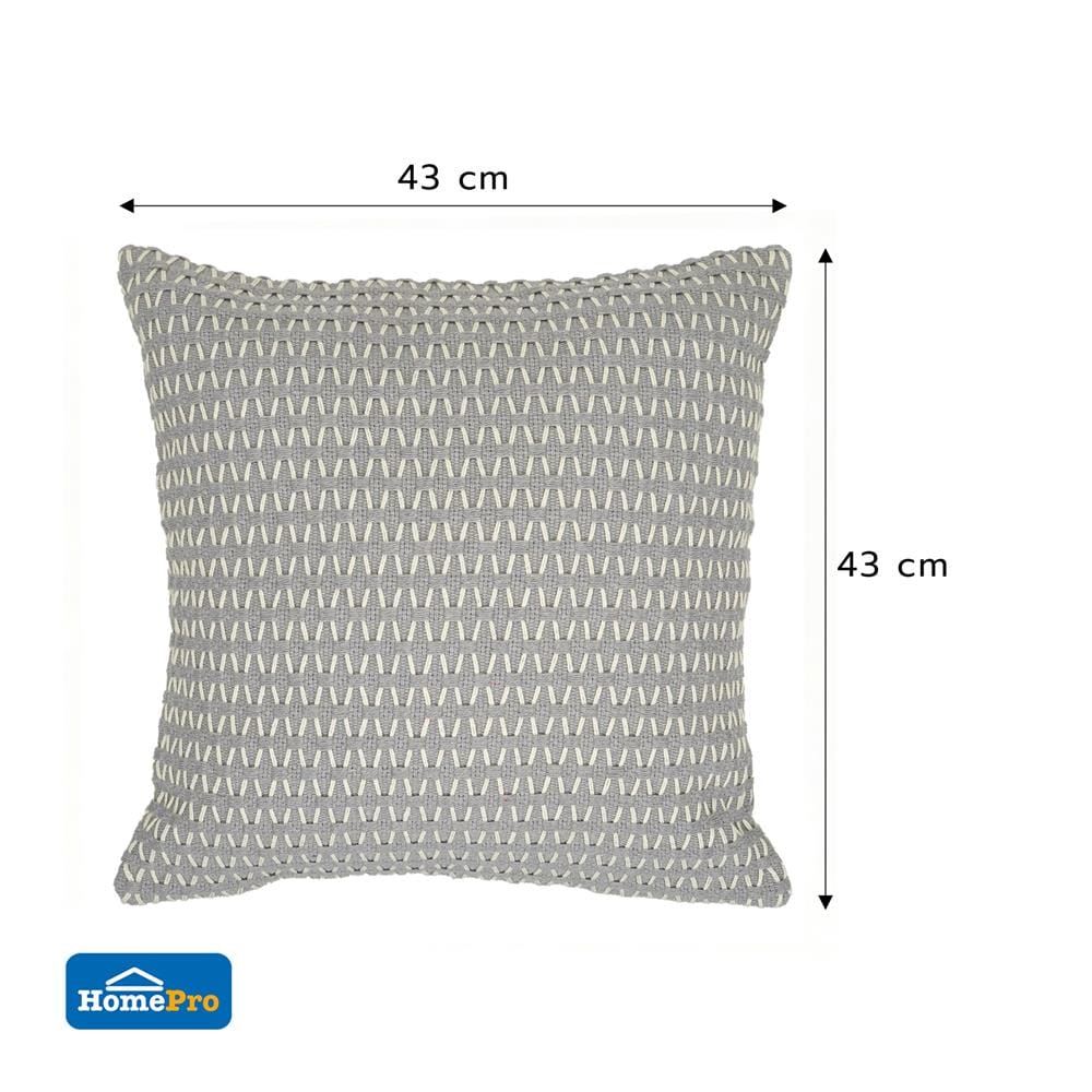 หมอนอิง HOME LIVING STYLE WICKER 17x17 นิ้ว สีเทา