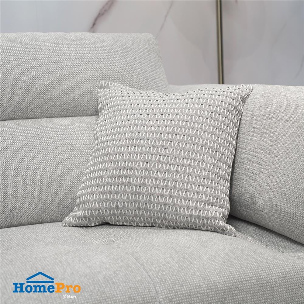 หมอนอิง HOME LIVING STYLE WICKER 17x17 นิ้ว สีเทา