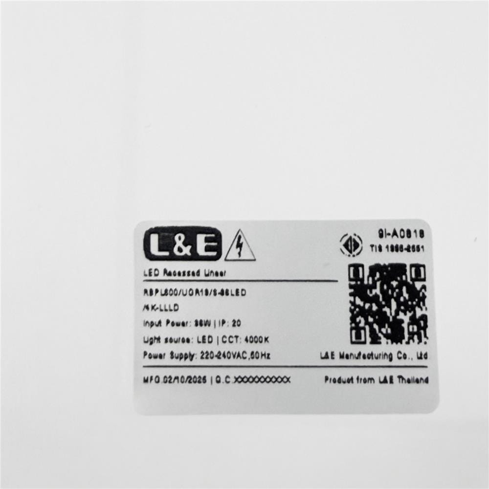 โคมฝังฝ้า LED LUMAX PANEL ERBPL 36 วัตต์ 60x60 ซม. COOL WHITE