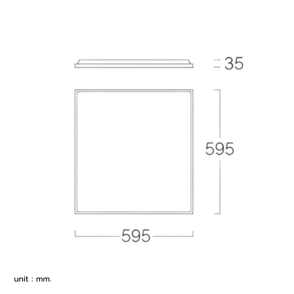 โคมฝังฝ้า LED LUMAX PANEL ERBPL 36 วัตต์ 60x60 ซม. COOL WHITE